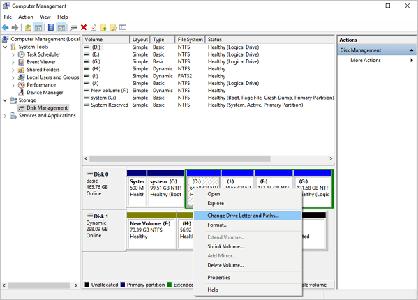 change drive letter to fix corrupted SD card